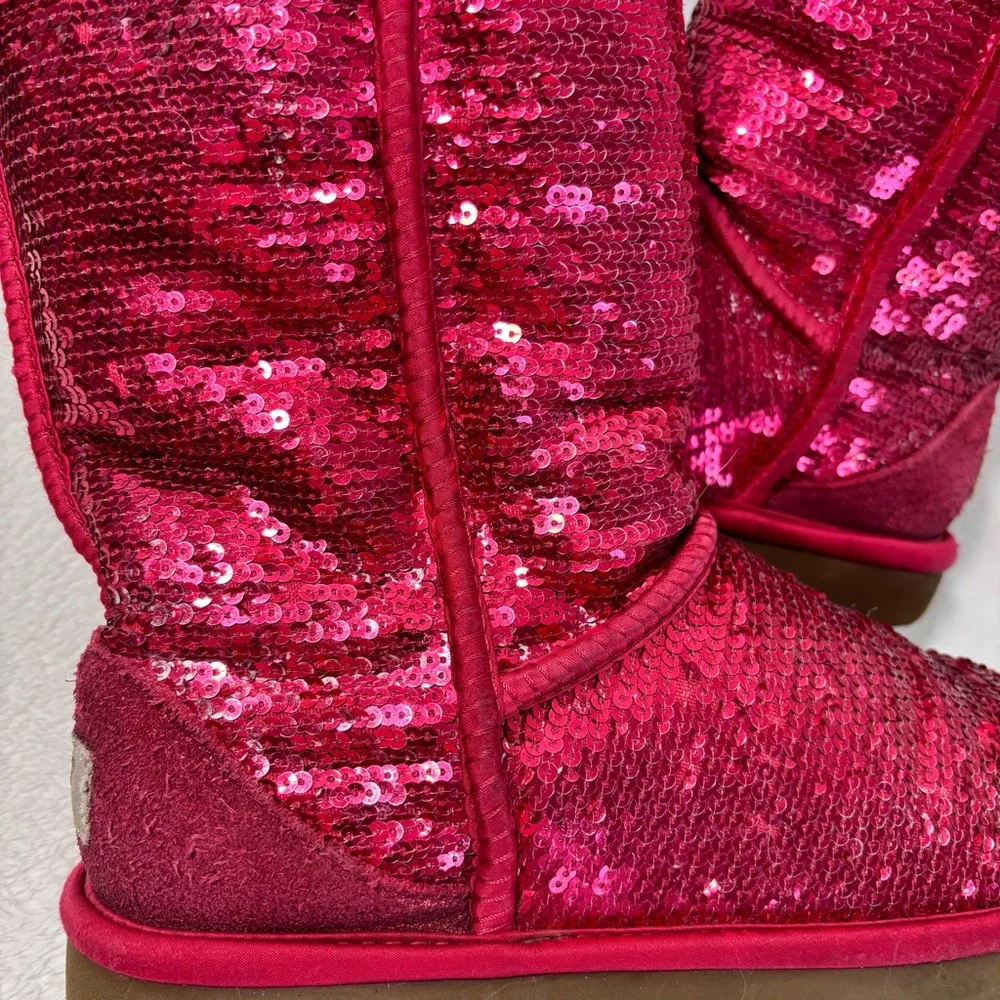 UGG Australia Red‎ Sequin  Women's Boots Size 7
